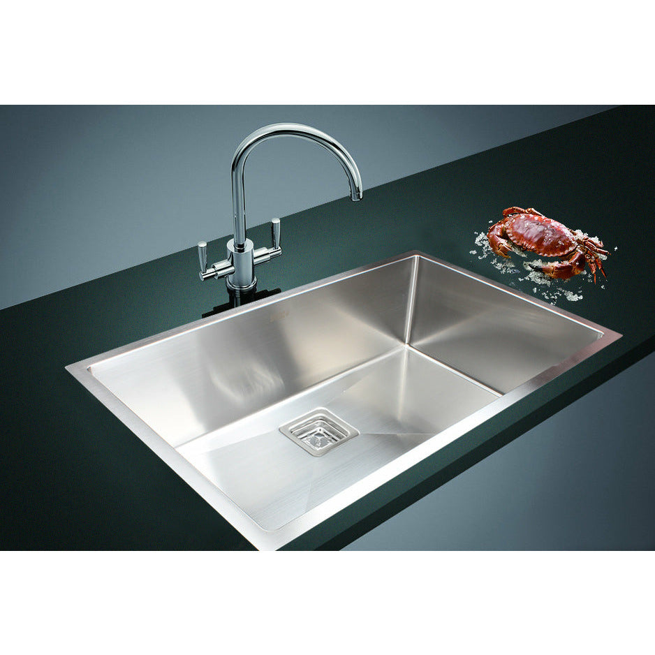 810x505mm Handmade 1.5mm Stainless Steel Undermount / Topmount Kitchen Sink with Square Waste