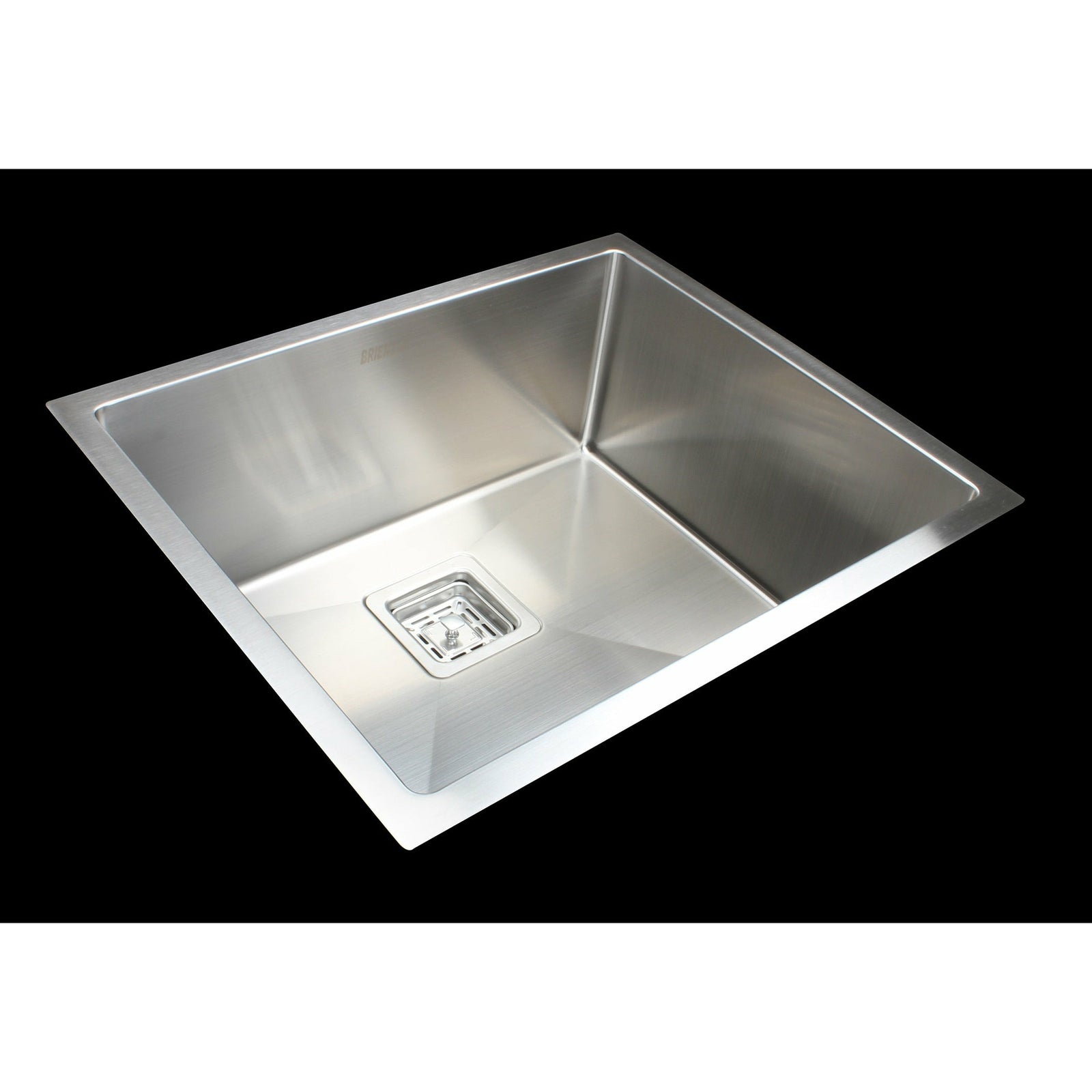 550x455mm Handmade 1.5mm Stainless Steel Undermount / Topmount Kitchen Sink with Square Waste