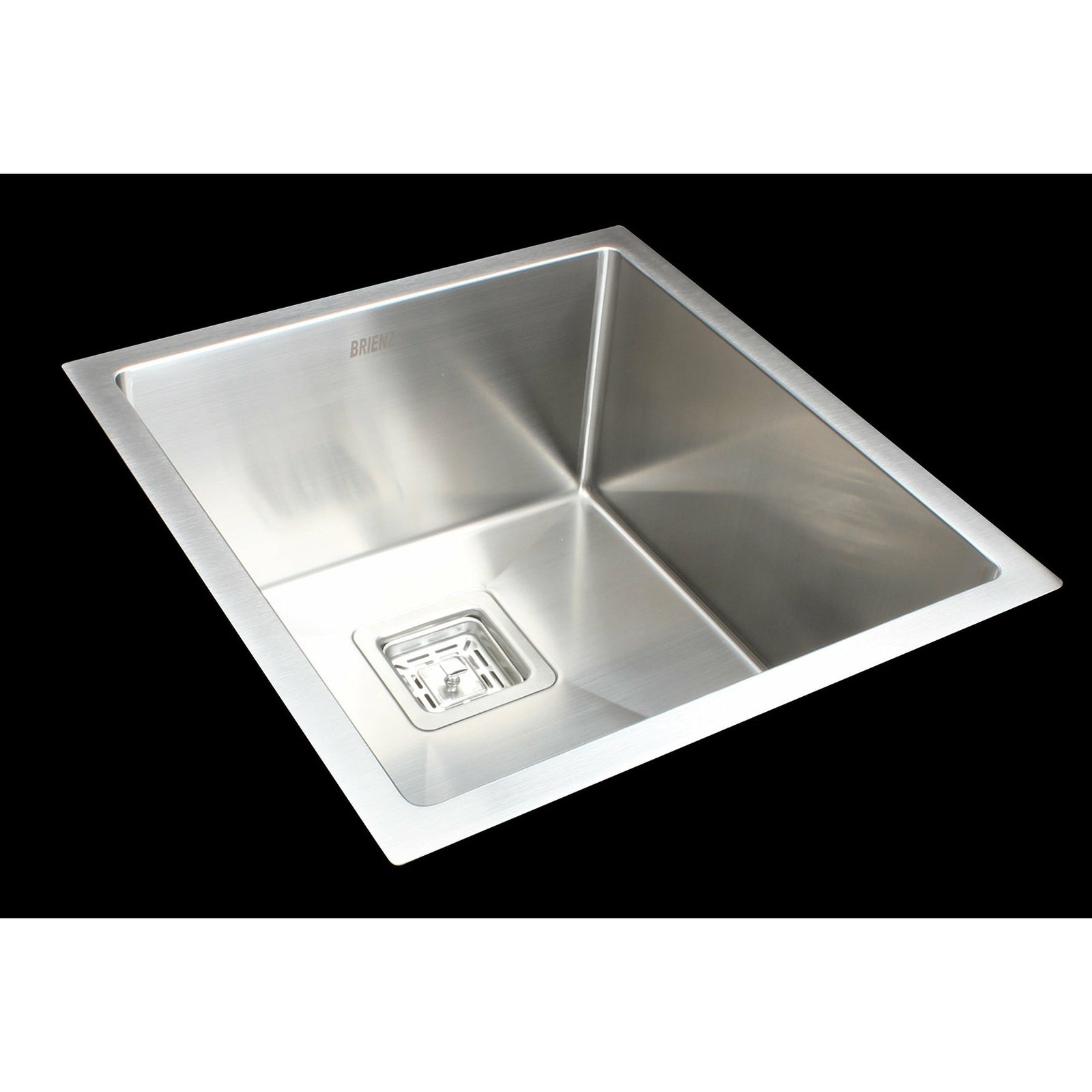 430x455mm Handmade 1.5mm Stainless Steel Undermount / Topmount Kitchen Sink with Square Waste