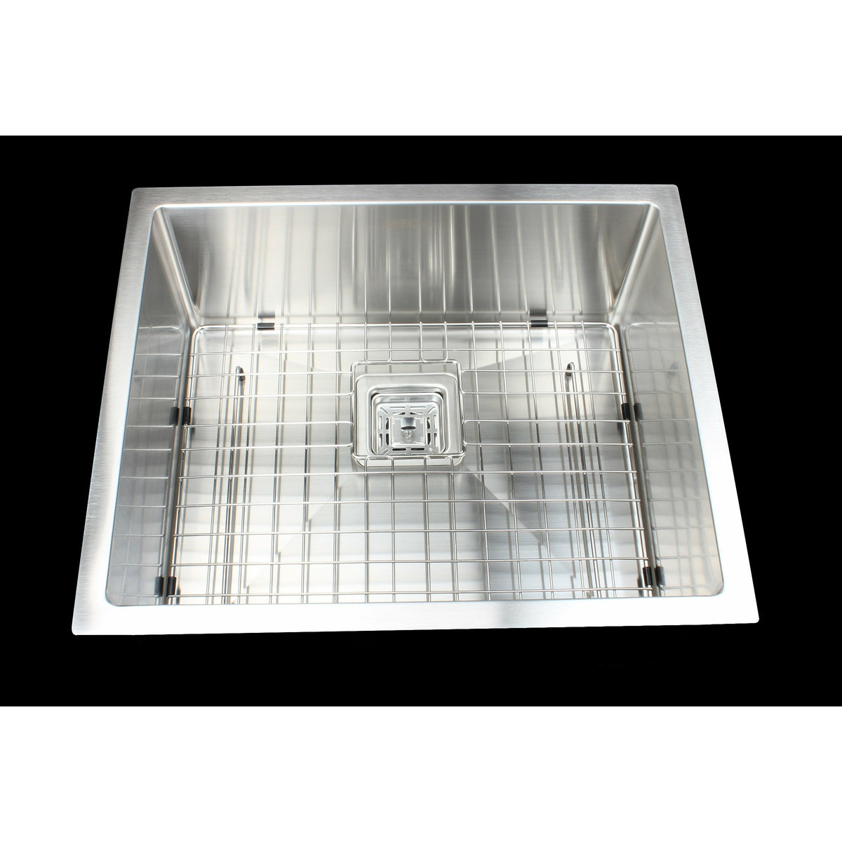 430x455mm Handmade 1.5mm Stainless Steel Undermount / Topmount Kitchen Sink with Square Waste