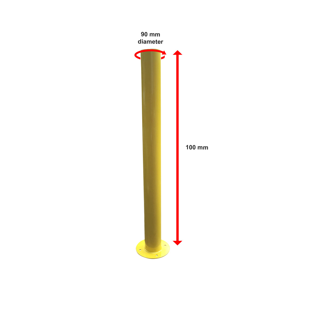 Yellow Heavy Duty Steel Bollard Post