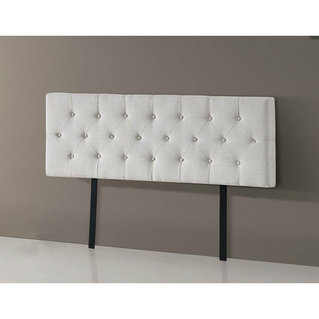 Linen Fabric Queen Bed Deluxe Headboard Bedhead - Beige