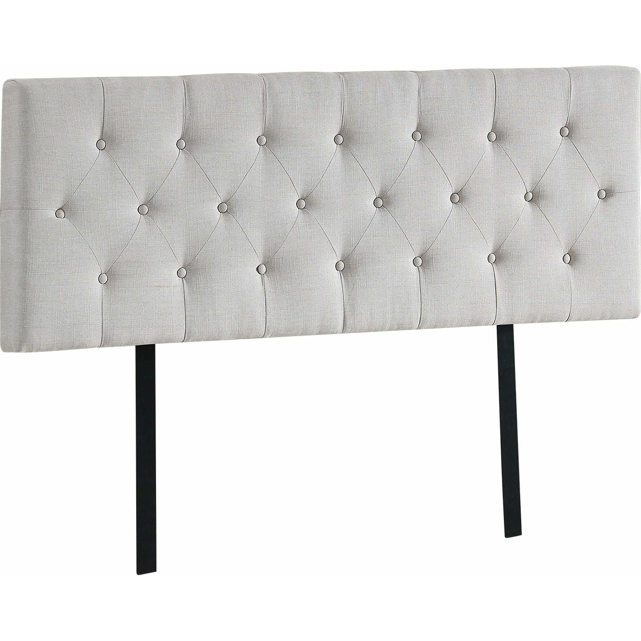 Linen Fabric Queen Bed Deluxe Headboard Bedhead - Beige