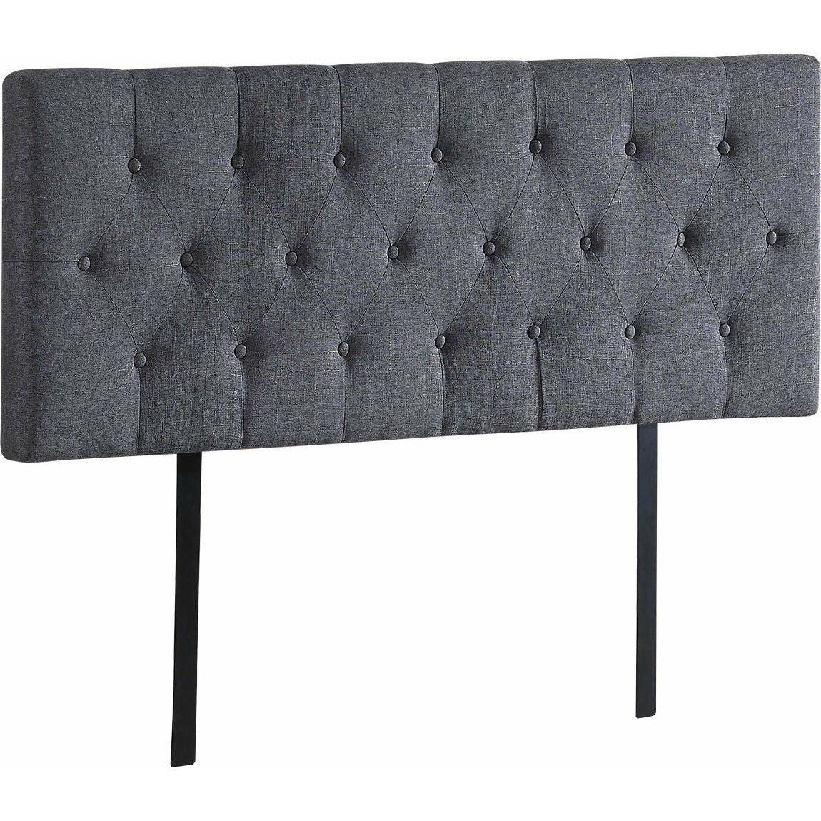 Linen Fabric Double Bed Deluxe Headboard Bedhead - Grey