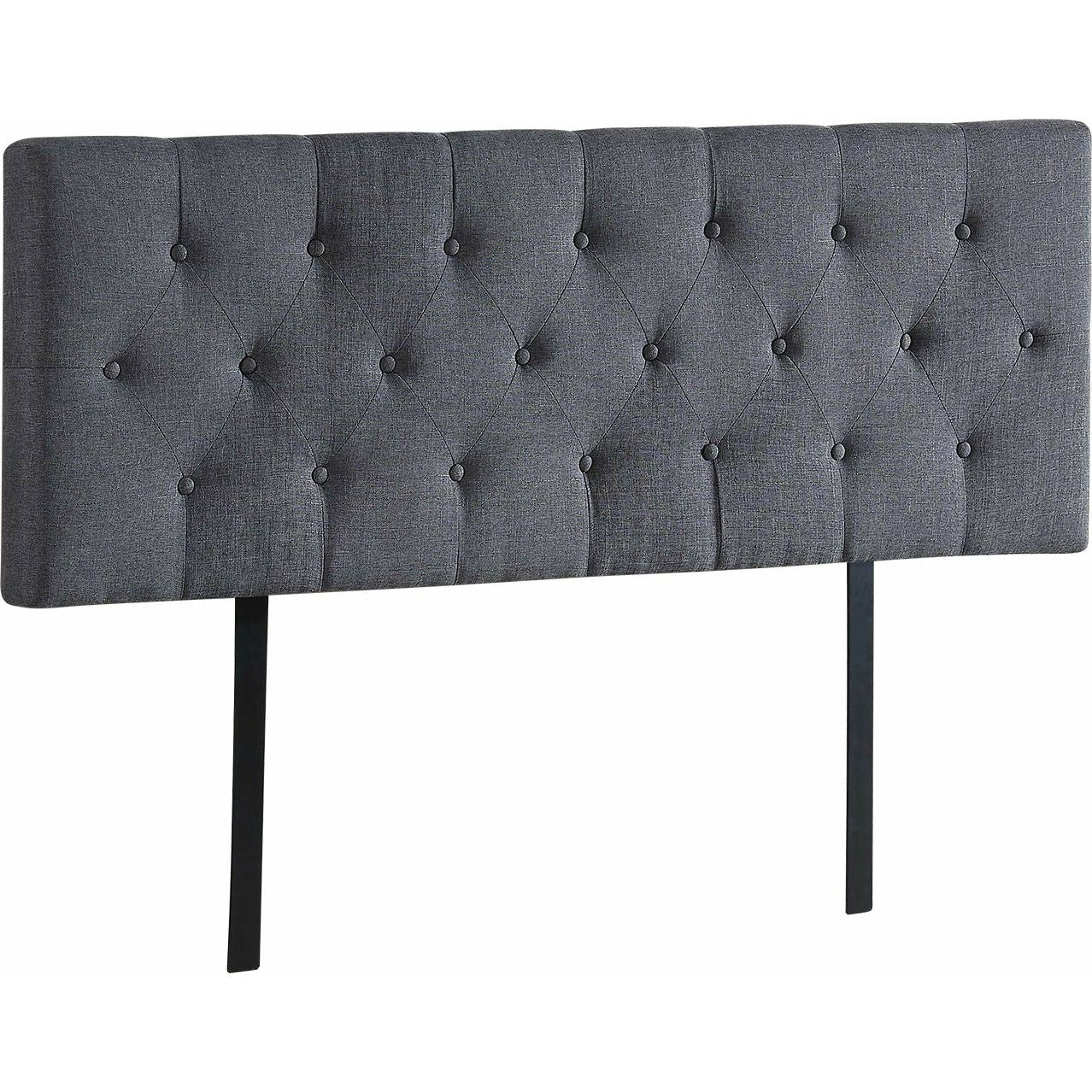 Linen Fabric Queen Bed Deluxe Headboard Bedhead - Grey