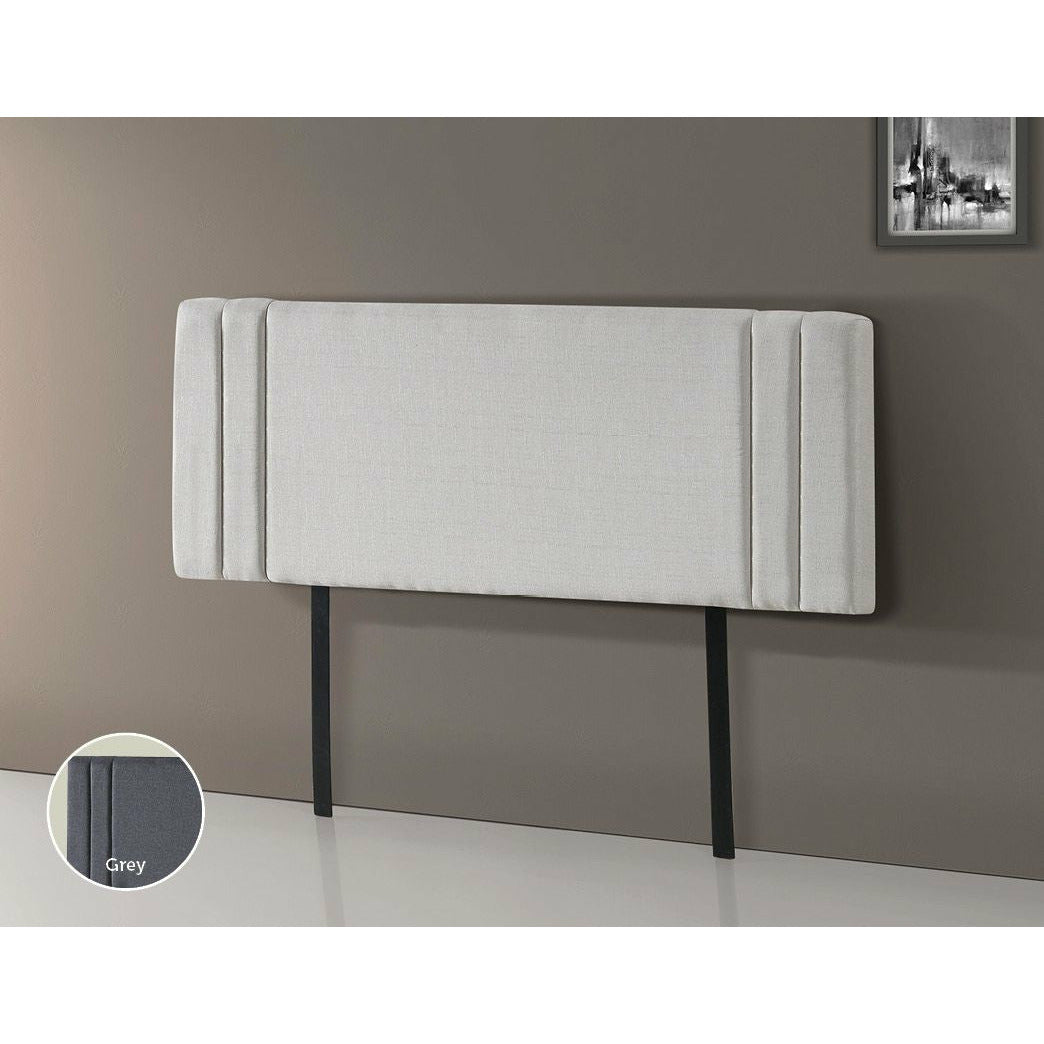 Linen Fabric Queen Bed Deluxe Headboard Bedhead - Beige