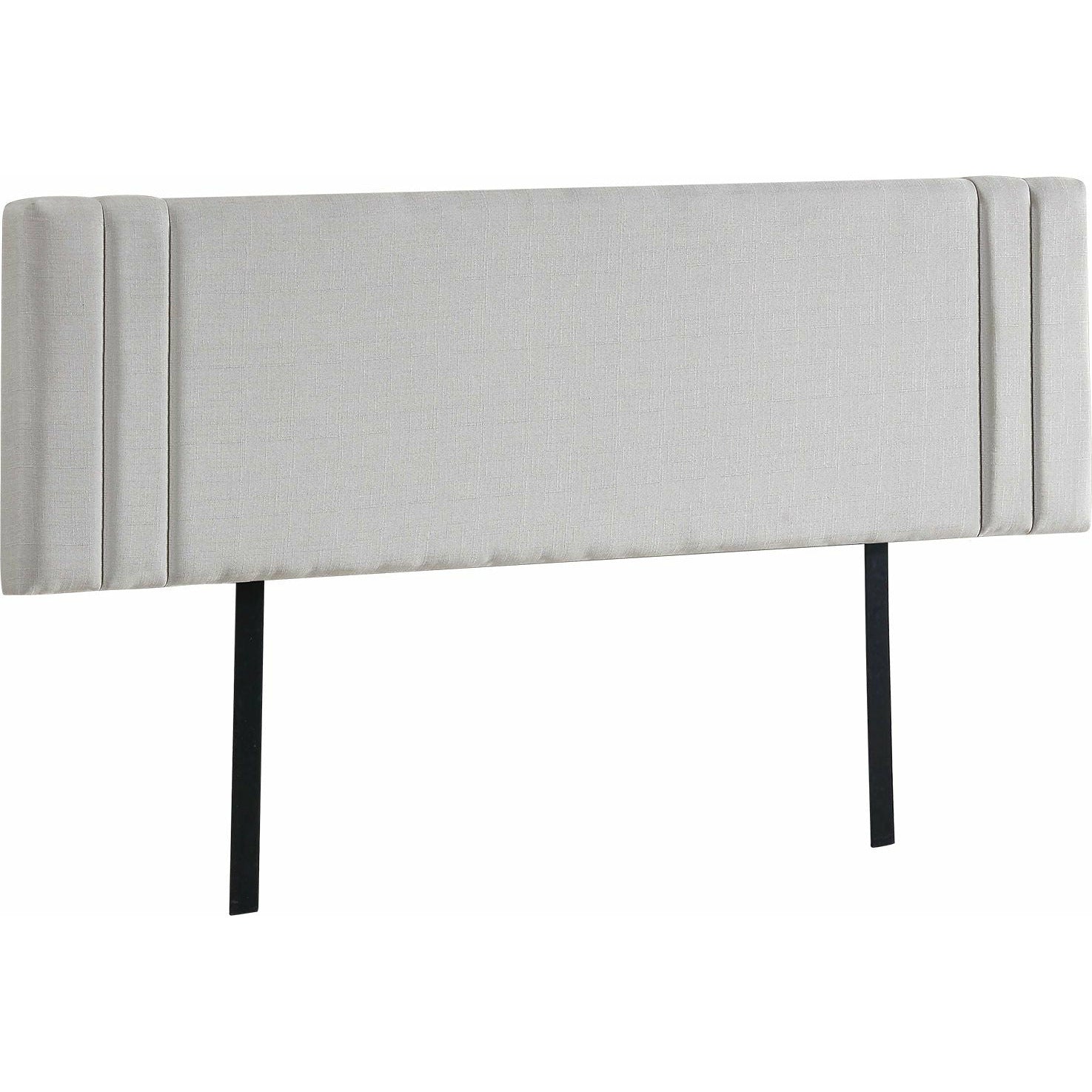 Linen Fabric King Bed Deluxe Headboard Bedhead - Beige