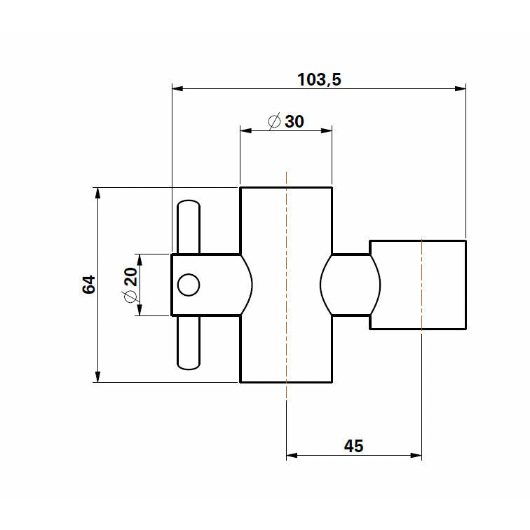 20mm Replacement Solid Brass Slide Rail Bracket Slider