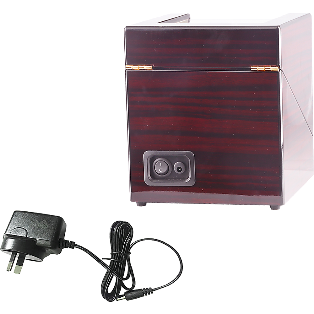 Automatic Dual Watch Winder Wood Display Box Case Motor Rotation Storage