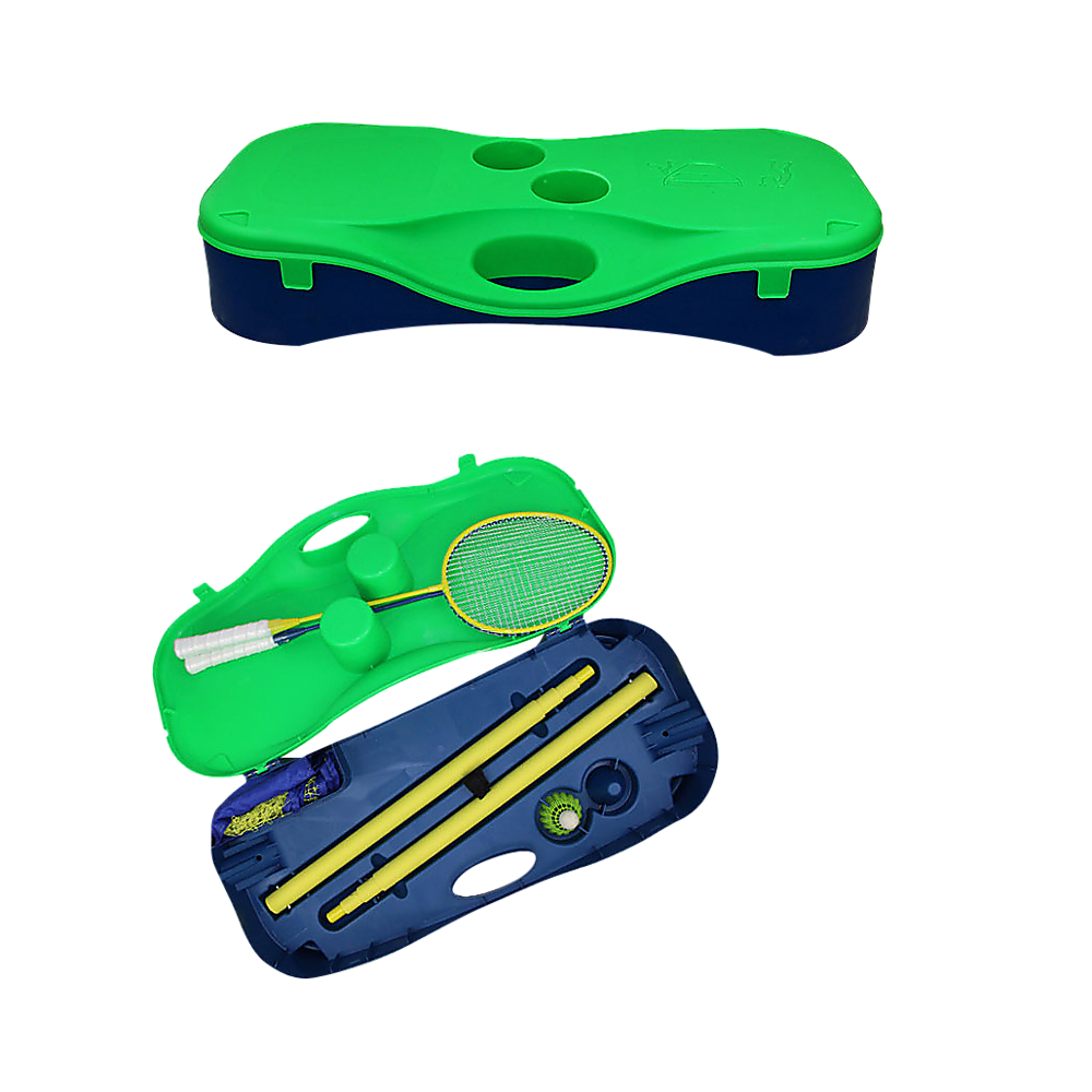 Folding Portable Badminton Combo Set Volleyball Net Outdoor Sports