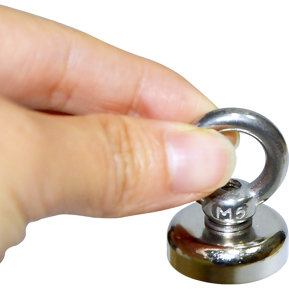 12Kg SALVAGE Strong MAGNET N52 Neodymium Eyebolt Circular Ring