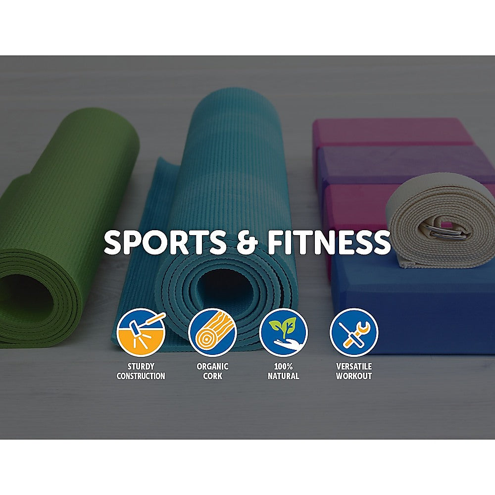 2x ECO-Friendly Cork Yoga Block Organic Yoga Prop Accessory Exercise Brick