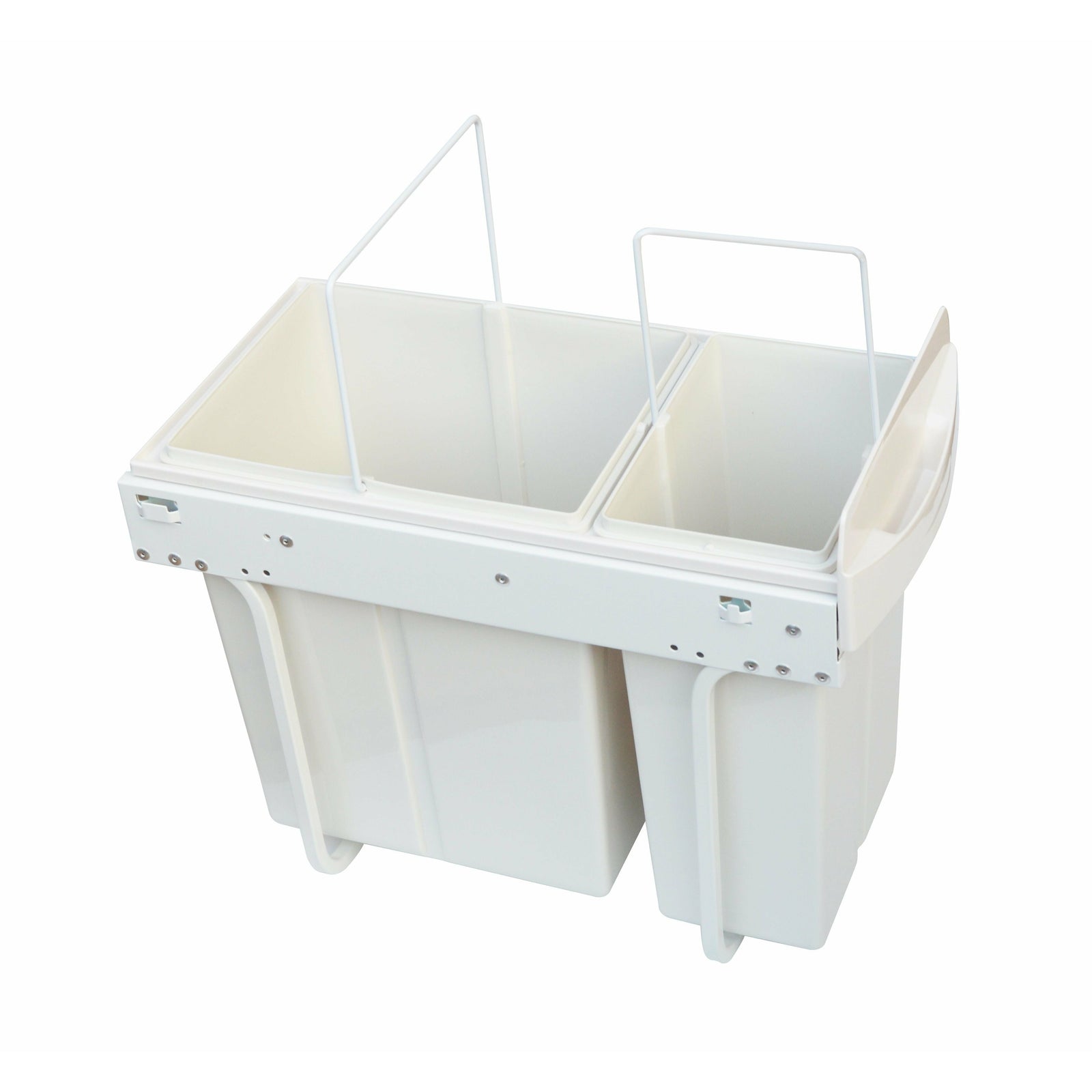 Pull Out Bin Kitchen Double Dual Slide Garbage Rubbish Waste 10L+20L