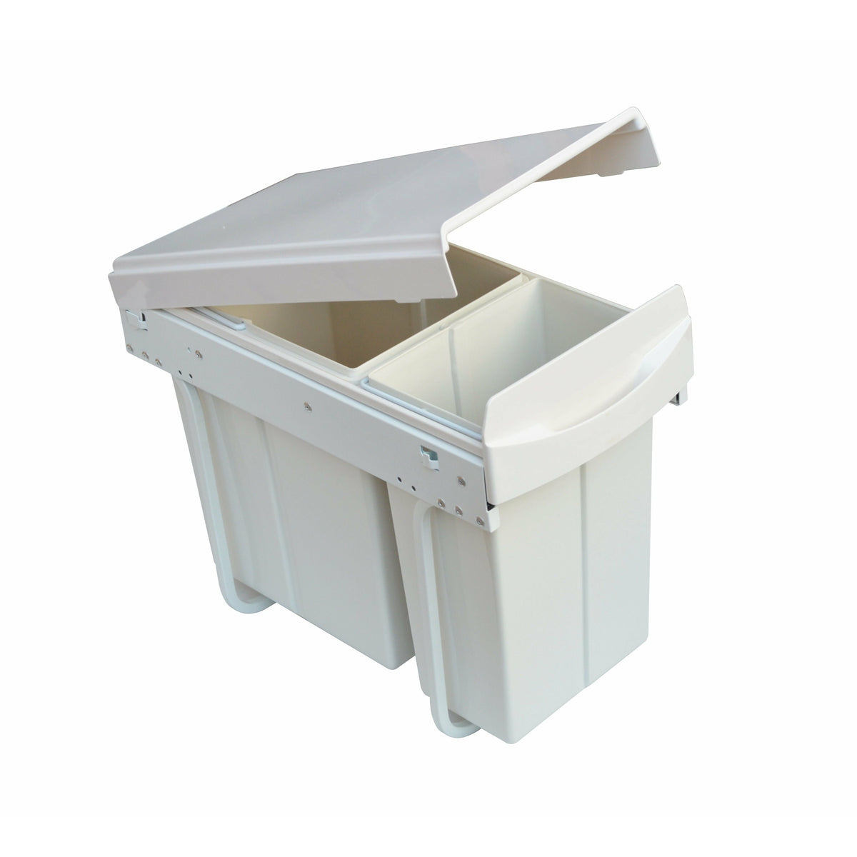 Pull Out Bin Kitchen Double Dual Slide Garbage Rubbish Waste 10L+20L