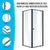 Semi Frameless Shower Screen (74~82)x 195cm & (77~80)x 195cm Side AS/NZS Glass