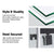 Adjustable Semi Frameless Shower Screen (114~122) x 195cm Australian Safety Glass