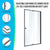 Adjustable Semi Frameless Shower Screen (114~122) x 195cm Australian Safety Glass