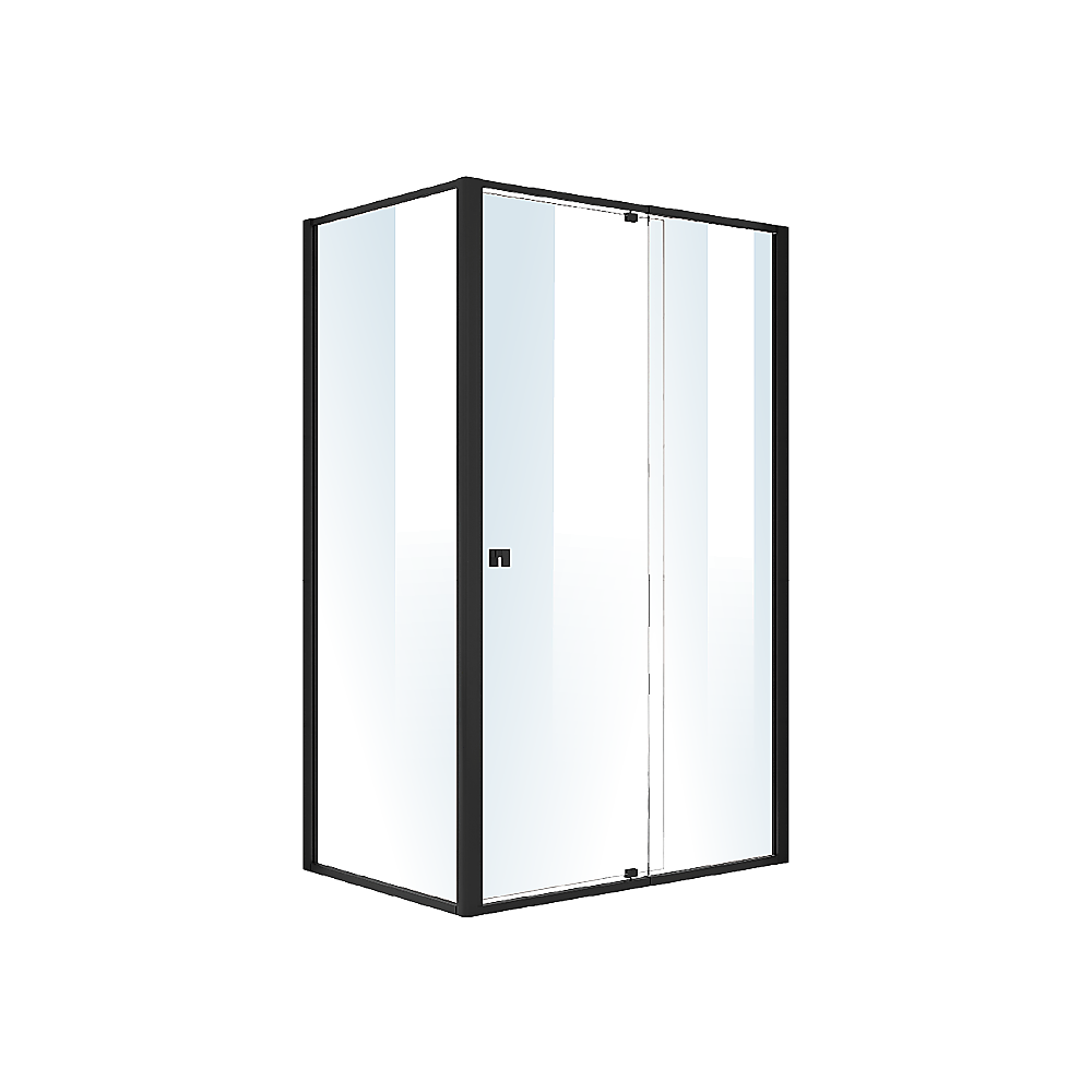 Semi Frameless Shower Screen (114~122)x 195cm &amp; (77~80)x 195cm Side AS/NZS Glass
