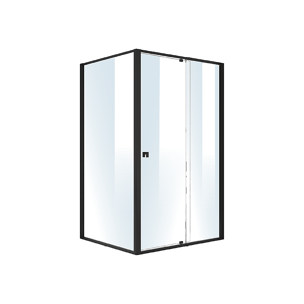 Semi Frameless Shower Screen (114~122)x 195cm &amp; (98~101)x195cm Side AS/NZS Glass