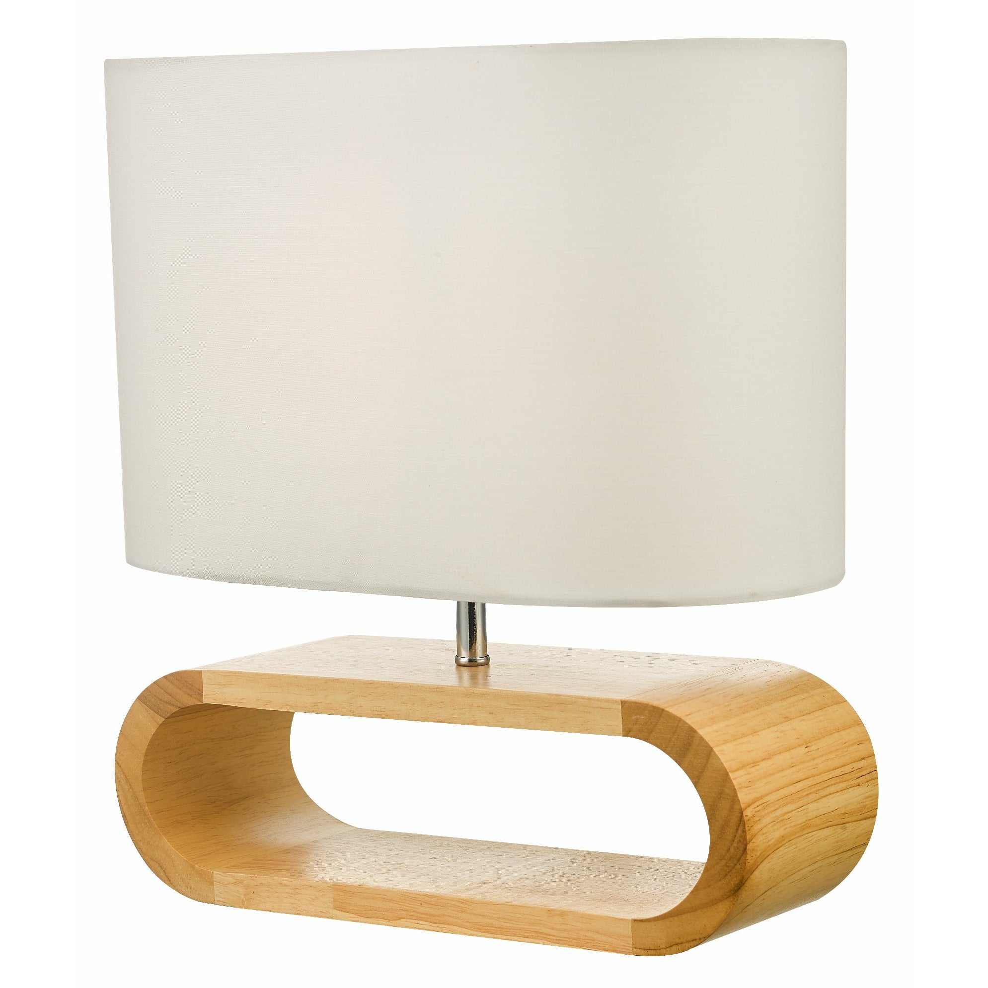 Wooden Modern Table Lamp Timber Bedside Lighting Desk Reading Light Brown White