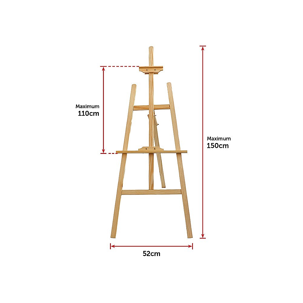 Pine Wood Easel Artist Art Display Painting Shop Tripod Stand Wedding