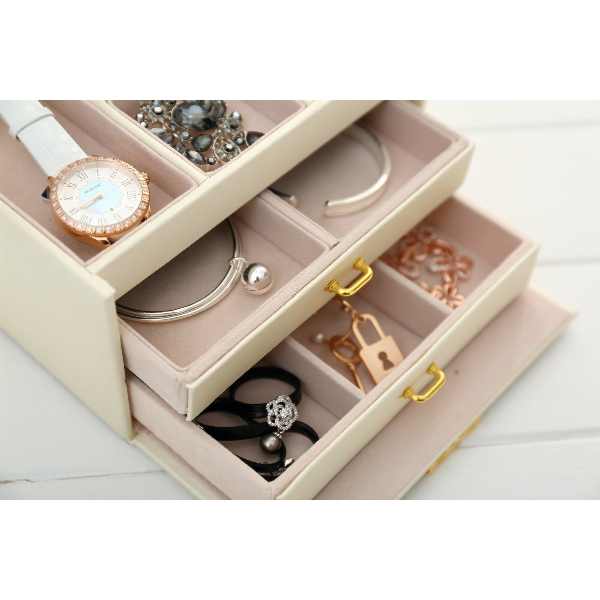 Jewellery Storage Box Girls Rings Necklaces Display Organiser Storage Case