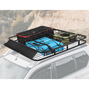 Universal Roof Rack Basket - Car Luggage Carrier Steel Cage Vehicle Cargo