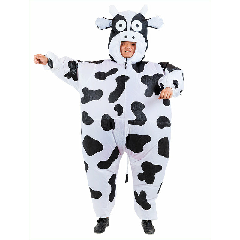 Cow Fancy Dress Fan Inflatable Costume Suit