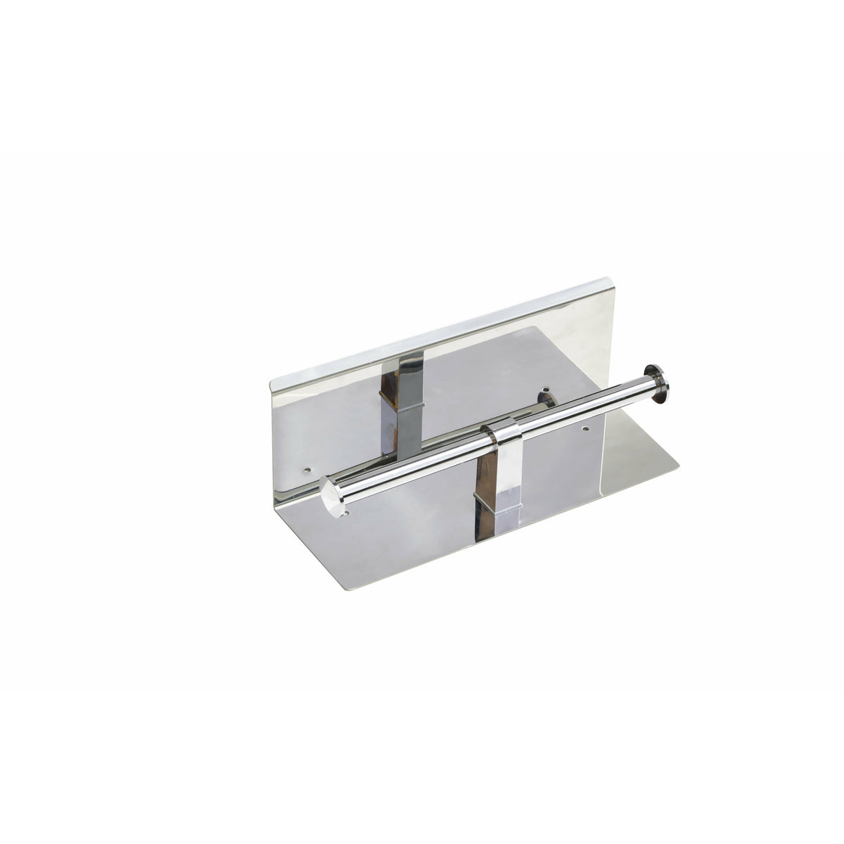 Stainless Steel Double Toilet Paper Holder Towel Roll Tissue Rack Storage Shelf
