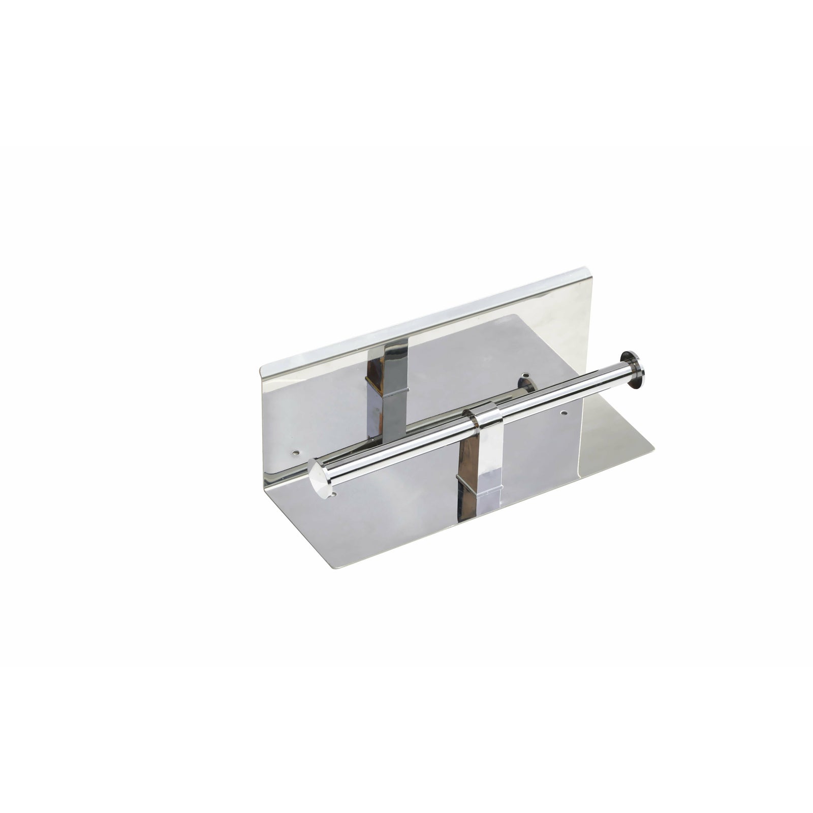 Stainless Steel Double Toilet Paper Holder Towel Roll Tissue Rack Storage Shelf