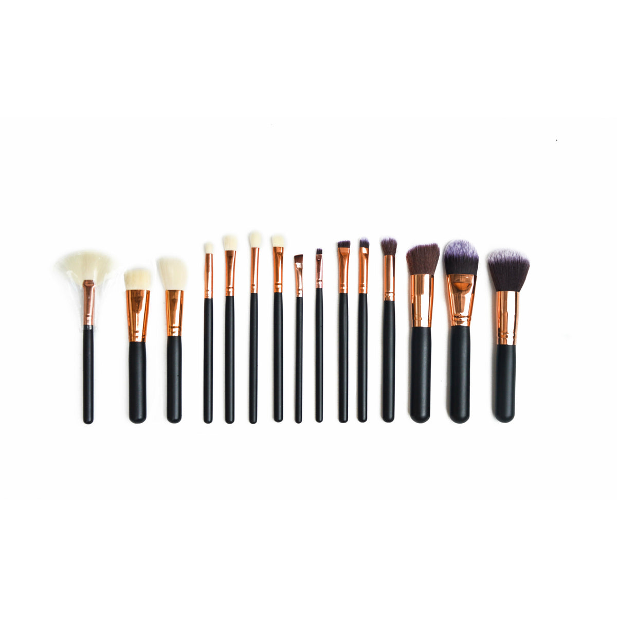 Soft 15Pcs Pro Face Powder Makeup Brushes Set Eyeshader Blending Highlight Tools