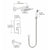 8" Rain Shower Head Straight Wall Arm Mixer Set Wall Bath Spout Outlet Tap