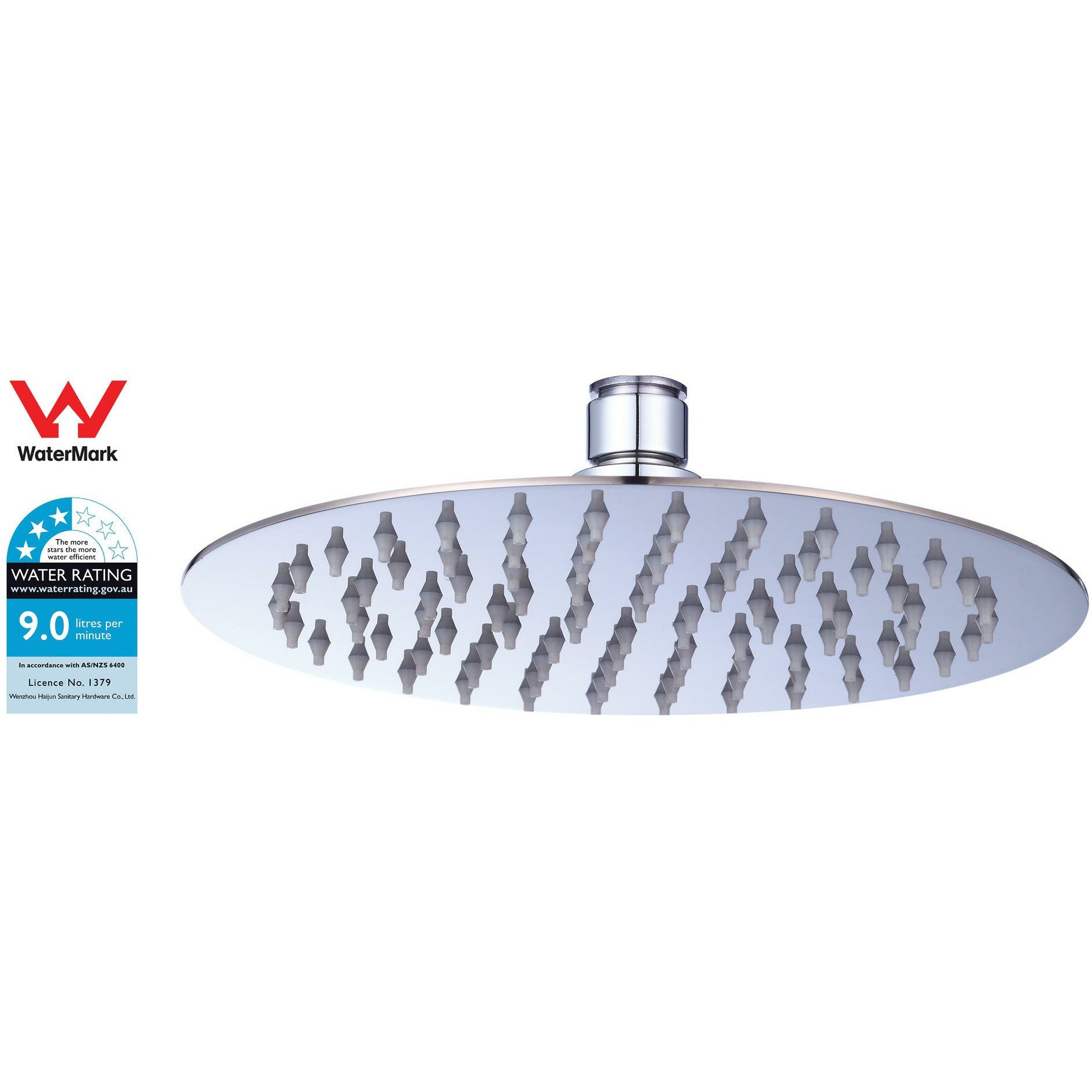 200mm Shower Head Round 304SS Polished Chrome Finish