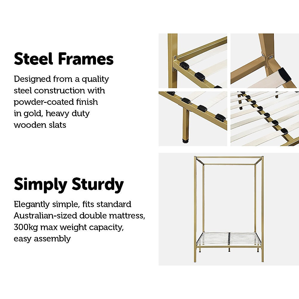 4 Four Poster Double Bed Frame
