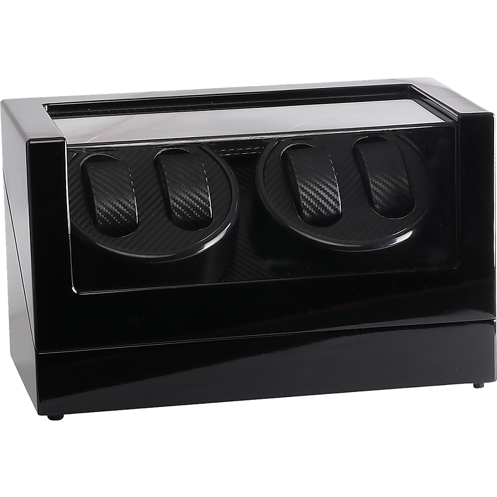Automatic Quad Watch Winder Wood Display Box Case Motor Rotation Storage