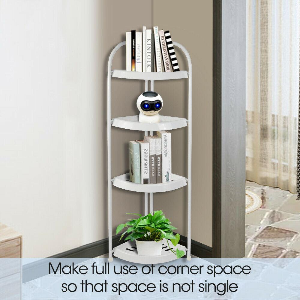 Shower Corner Shelf White Caddy Bathroom Shelves Organiser Bath Storage Rack 4