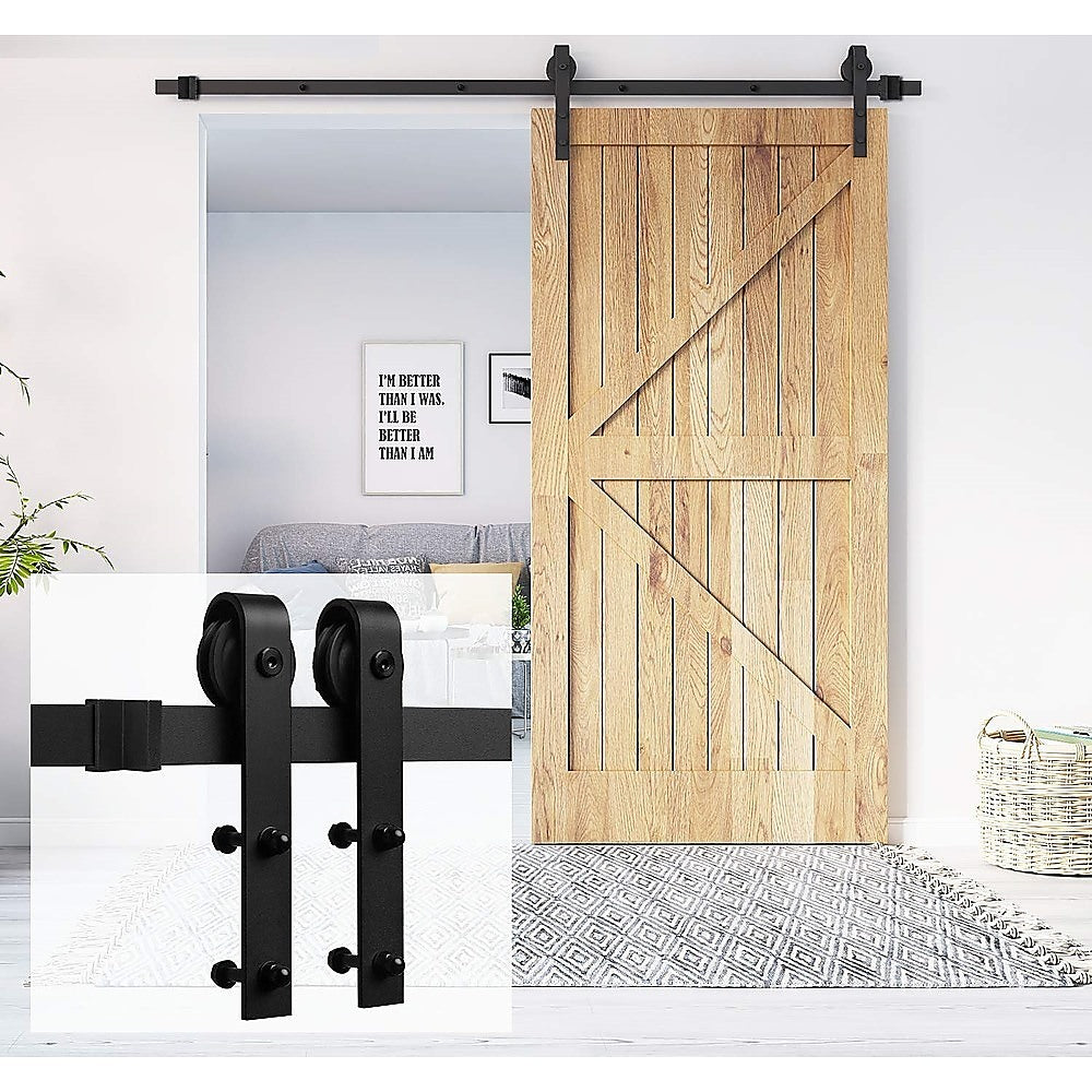 1.8m Sliding Barn Door Hardware Heavy Duty Sturdy Kit