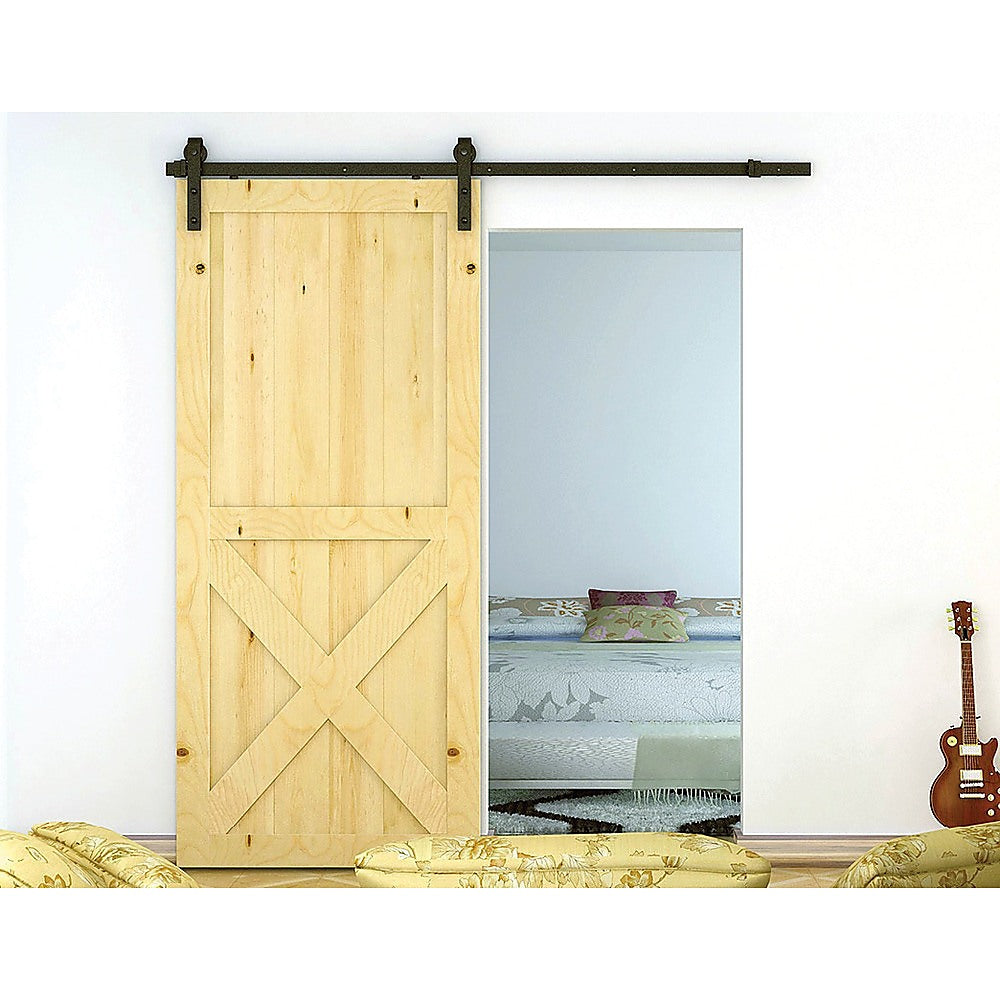 1.8m Sliding Barn Door Hardware Heavy Duty Sturdy Kit