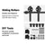 2M Big Spoke Wheel Sliding Barn Door Hardware
