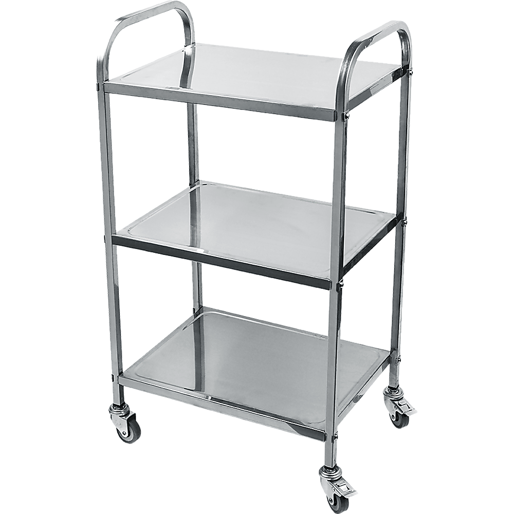 3 Tiers Food Trolley Cart Stainless Steel Utility Kitchen Dining Service