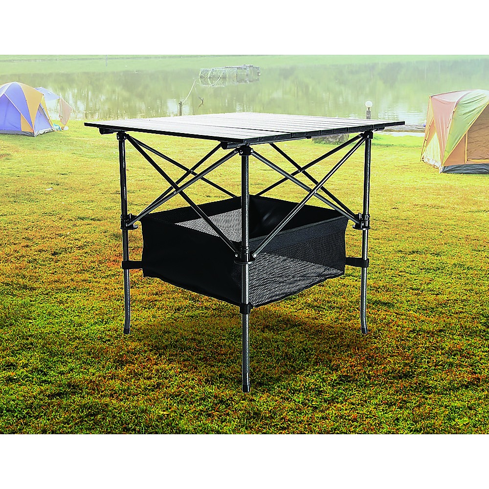 Folding Collapsible Camping Table Caravan RV Heavy Duty Steel &amp; Aluminium