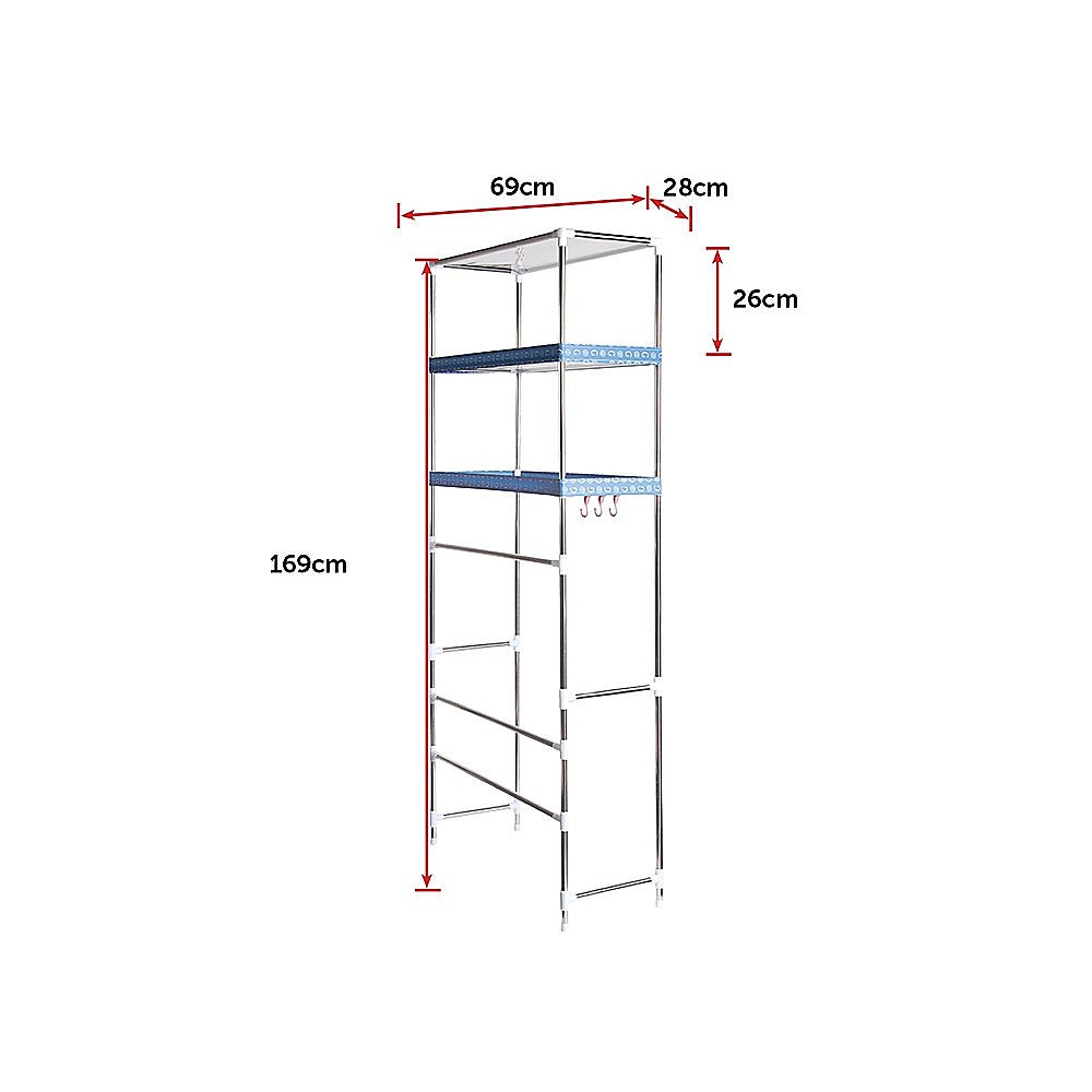 Storage Shelves Shelf 3 Tier Rack Portable Laundry Stand Unit Organiser