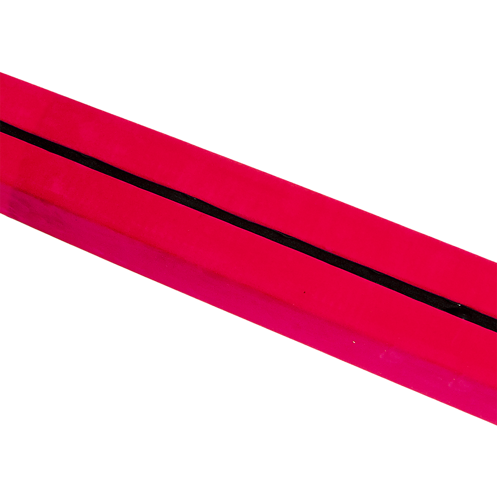 2.4m (8FT) Gymnastics Folding Balance Beam Pink Synthetic Suede