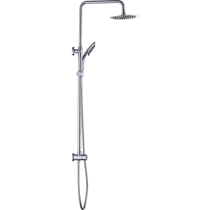 WELS 8" Rain Shower Head Set Rounded Dual Heads Faucet High Pressure Hand Held