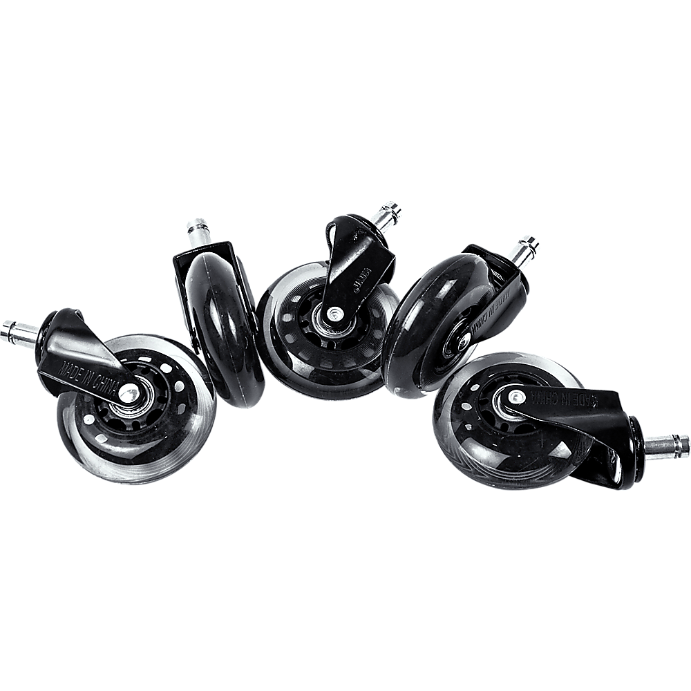 5x Office Chair Caster Wheels Set Heavy Duty & Safe for All Floors w/Universal Fit