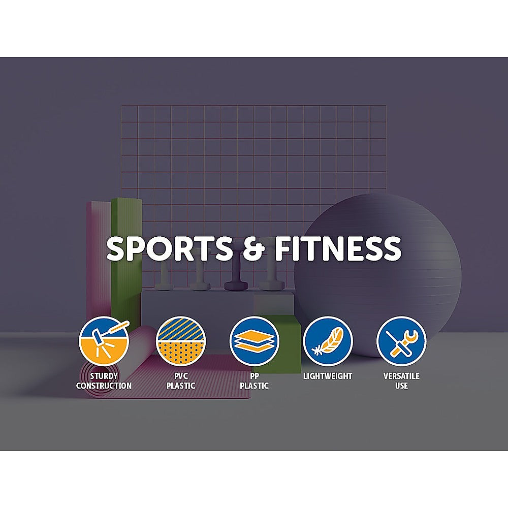 Yoga Balance Trainer Exercise Ball for Arm, Leg, Core Workout with Pump, 2 Resistance Bands