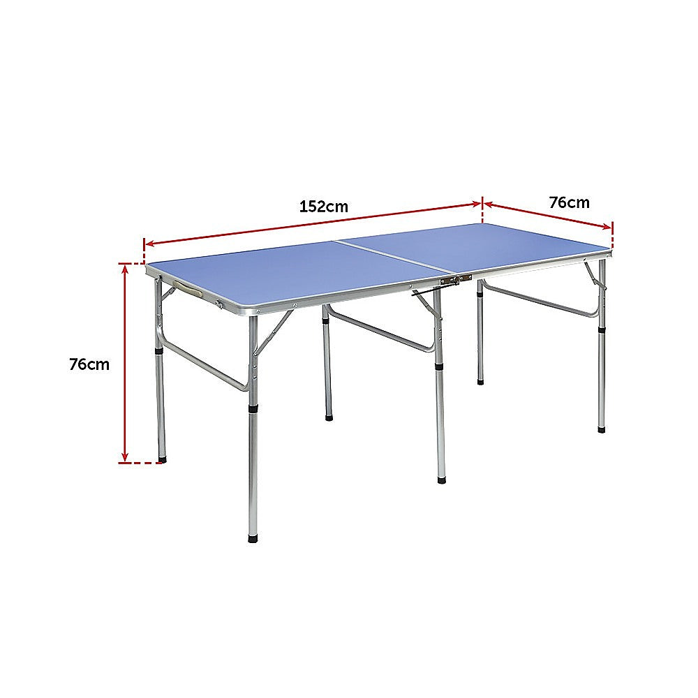 152cm Portable Tennis Table, Folding Ping Pong Table Game Set