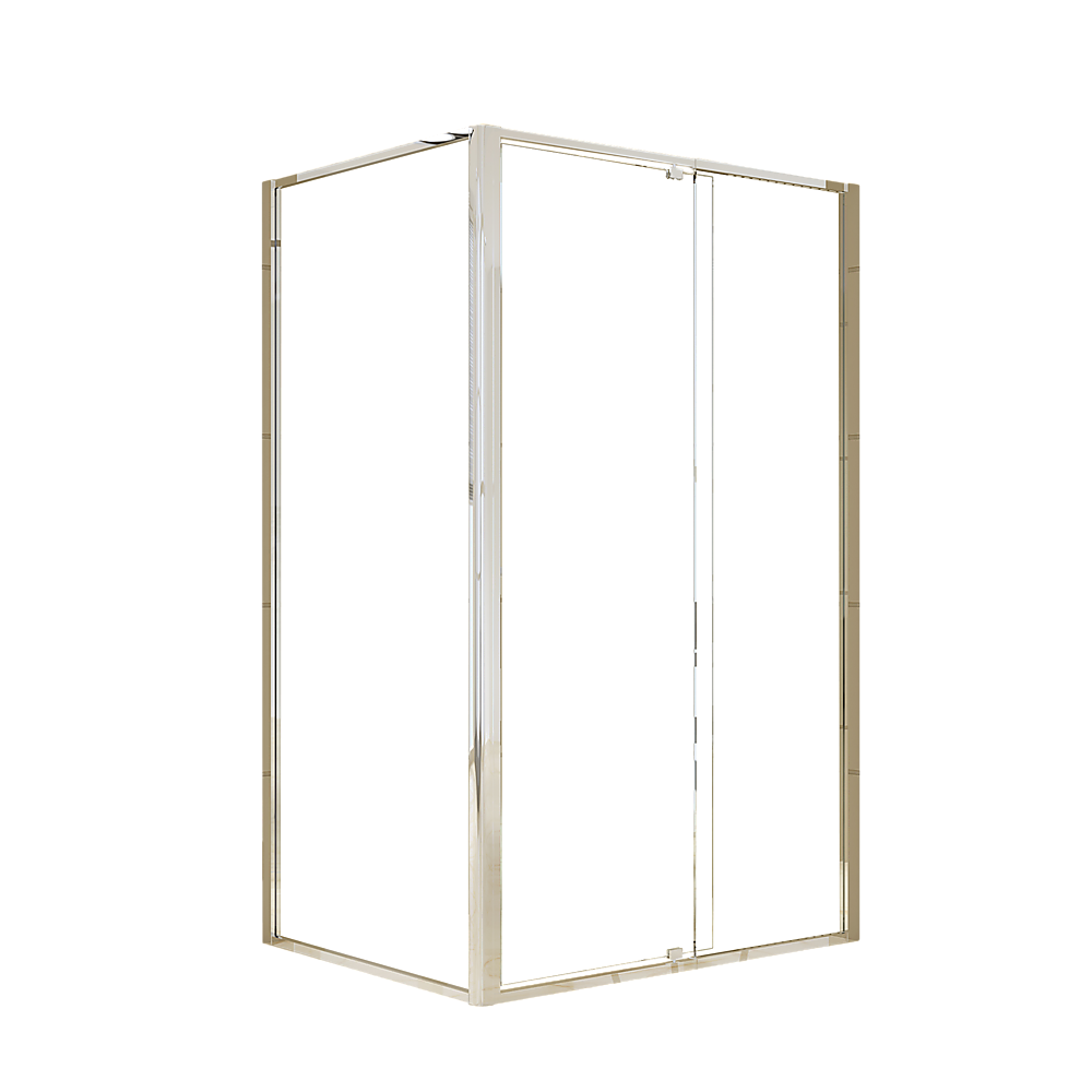 Semi Frameless Shower Screen (114~122)x 195cm &amp; (89~92)x 195cm Side AS/NZS Glass