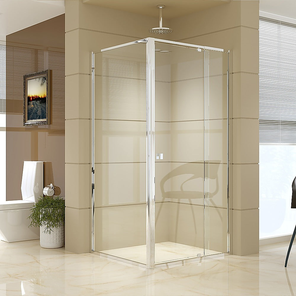 Semi Frameless Shower Screen (98~106)x 195cm &amp; (89~92)x 195cm Side AS/NZS Glass