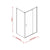Semi Frameless Shower Screen (98~106)x 195cm & (89~92)x 195cm Side AS/NZS Glass
